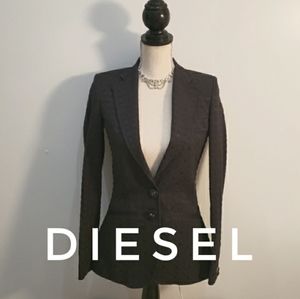Diesel Double Breasted Fitted Blazer w/ embossed D, Ace of Spaids, moons Design